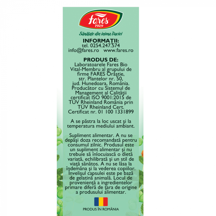 Crom Seleniu Zinc, F176, 30 capsule, Fares [2]