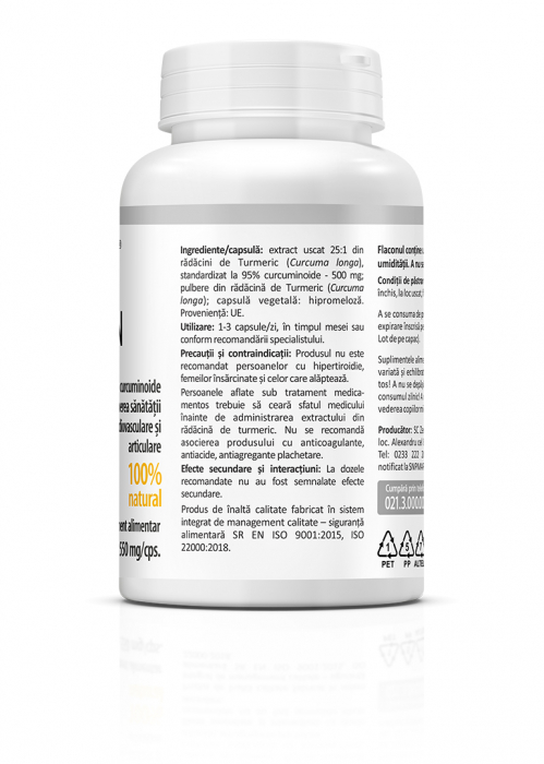CURCUMIN 550 mg, 60 capsule, Zenyth [3]
