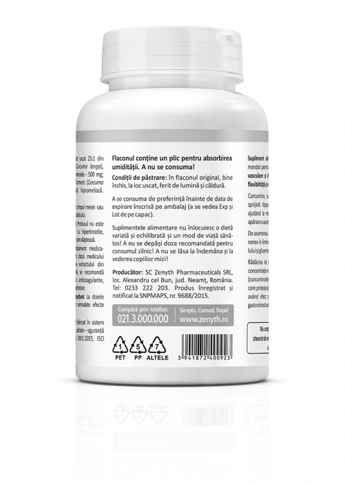 CURCUMIN 550 mg, 60 capsule, Zenyth [4]