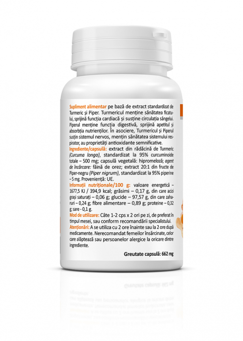 CURCUMIN si PIPERINA 500 mg, Zenyth [2]