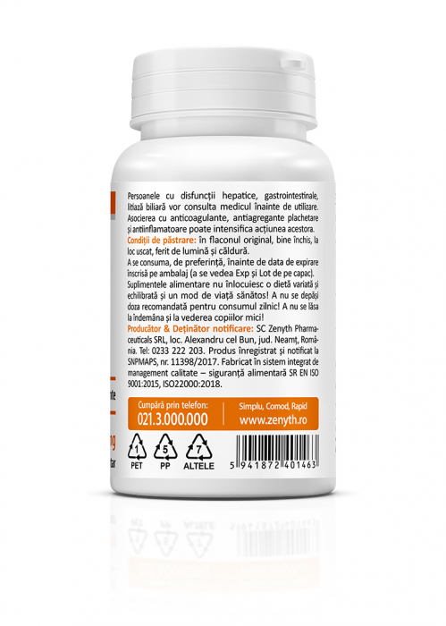 CURCUMIN si PIPERINA 500 mg, Zenyth [3]