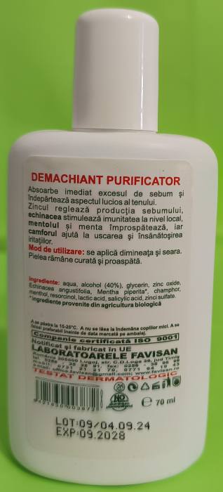 Demachiant BIO, pentru Ten Gras, 70ml, Favisan [2]