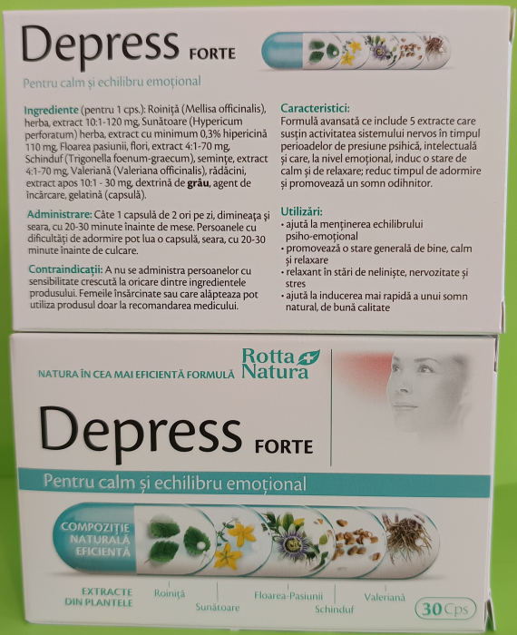DEPRESS FORTE, 30 capsule, Rotta Natura [2]
