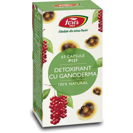 Detoxifiant cu Ganoderma, P127, 63 capsule, Fares [1]