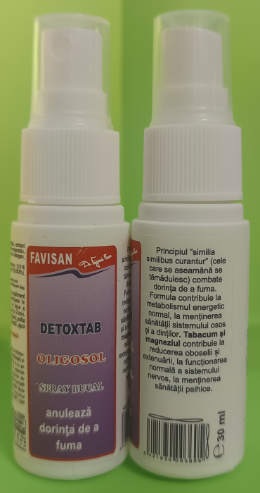 DETOXTAB OLIGOSOL SPRAY BUCAL ANTITABAC, 30 ml, Favisan [2]