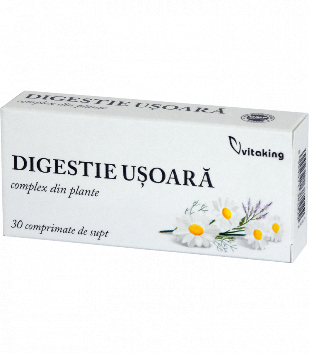 DIGESTIE usoara, plante, bioflavonoide, bromelaina, 30 comprimate, Vitaking [1]