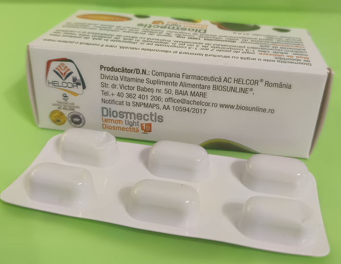 DIOSMECTIS LEMON LIGHT, 18 comprimate, BioSunLine Helcor [4]