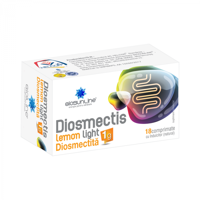DIOSMECTIS LEMON LIGHT, 18 comprimate, BioSunLine Helcor [1]