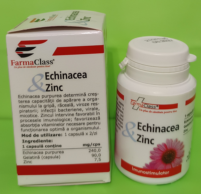 ECHINACEA si ZINC 240mg, 30 capsule, FarmaClass la Nana Plafar [3]