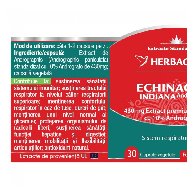 Echinaceea Indiana 430mg, Herbagetica [3]