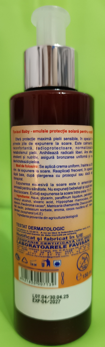 EMULSIE BIO PROTECTIE SOLARA FPS 50 pentru COPII 150ml, Favisan [2]