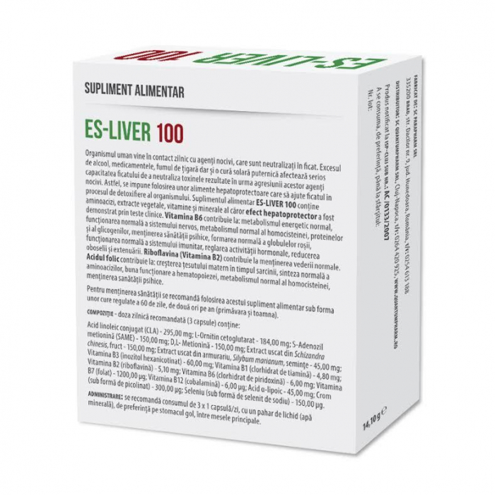 ES LIVER 100 Hepatoprotector,  Hepatoregenerator, Parapharm [2]