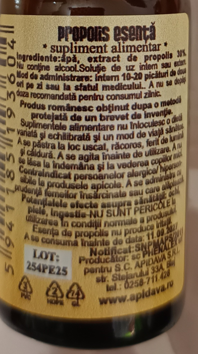 ESENTA de PROPOLIS fara alcool Apidava la Nana Plafar [3]