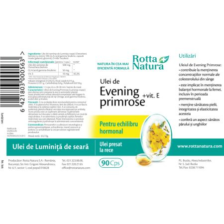 EVENING PRIMROSE OIL 500mg, Rotta Natura la Nana Plafar [3]