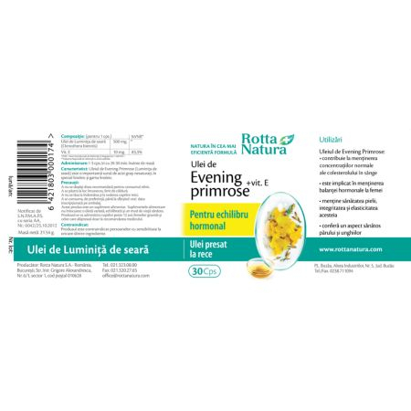 EVENING PRIMROSE OIL 500mg, Rotta Natura [2]
