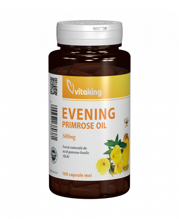 EVENING PRIMROSE OIL (ulei de primula) 500 mg, 100 capsule gelatinoase, Vitaking [1]