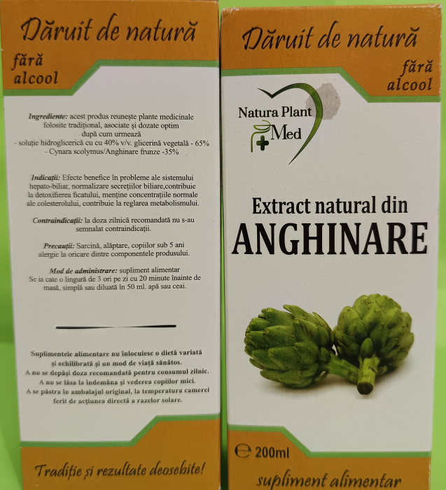 Extract natural din Anghinare, 200 ml (fara alcool) - NATURAPLANT la Nana Plafar [3]