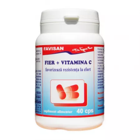 Fier + Vitamina C, 40 capsule, Favisan [1]
