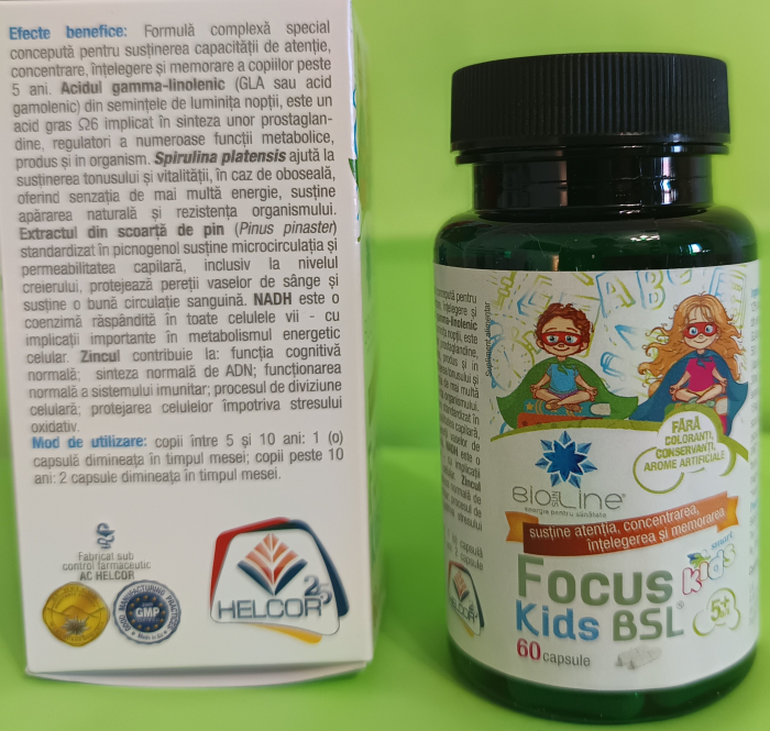 Focus Kids, 60 comprimate, BioSunLine [4]