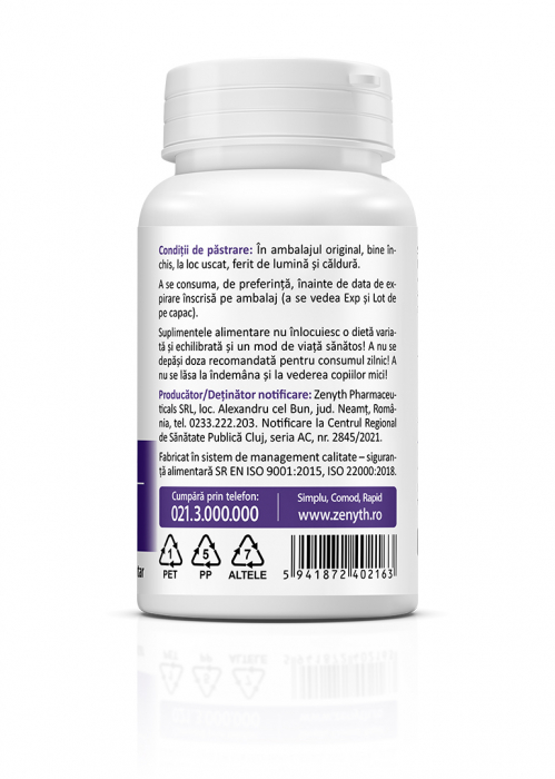 GABA 750 mg, Acid Gama-Aminobutiric, 30 capsule, Zenyth [3]