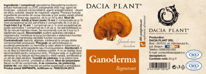 GANODERMA IMUNITATE, Dacia Plant [2]