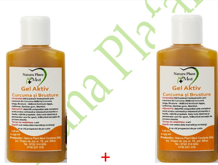 Gel aktiv Curcuma si Brusture 135 ml - NATURA PLANT la nana plafar [3]