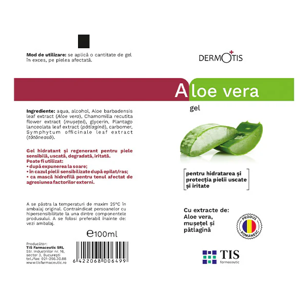 GEL Aloe Vera DermoTIS , 100 ml, Tis Farmaceutic la Nana Plafar [2]