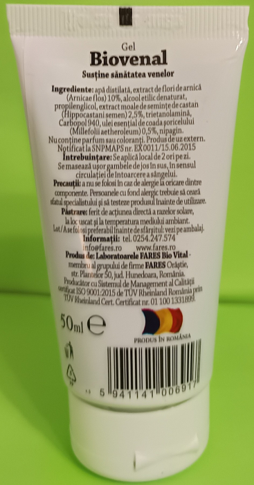 BIOVENAL cu CASTANE și ARNICA C29 VARICE, 50ml, Fares [3]