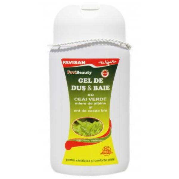 GEL de DUS cu Ceai Verde, Miere de albine si Unt de Cacao, 300ml, Favisan [1]
