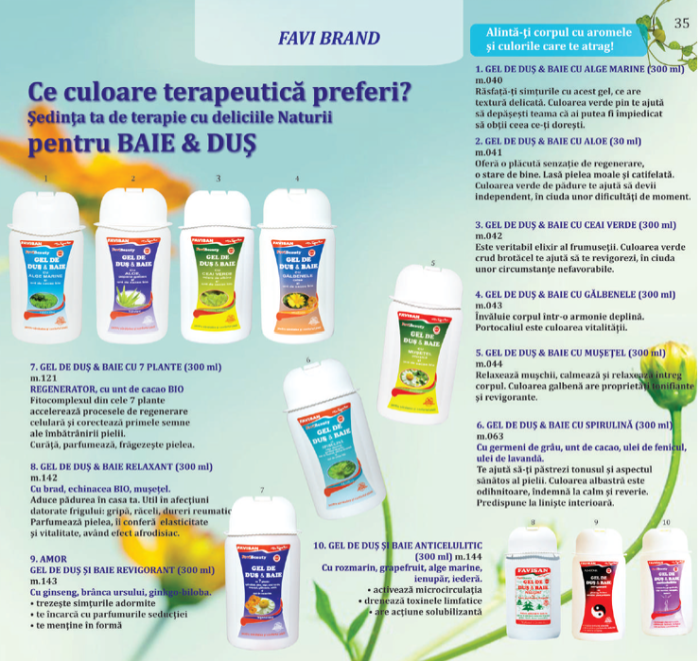 GEL de DUS cu Spirulina, Germeni de grau, Ulei Fenicul, Ulei Lavanda, Unt de Cacao, 300ml, Favisan [4]