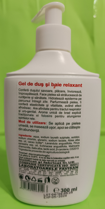 GEL de DUS RELAXANT, 300ml, Favisan [2]