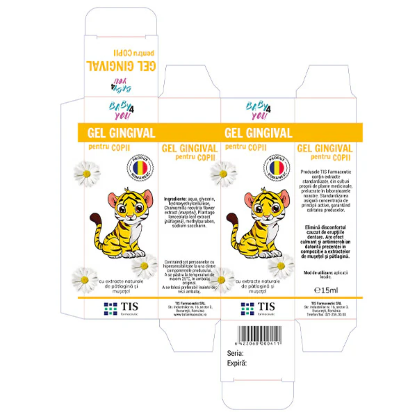 GEL GINGIVAL COPII BABY4YOU 15ML TIS Farmaceutic  la Nana Plafar [3]