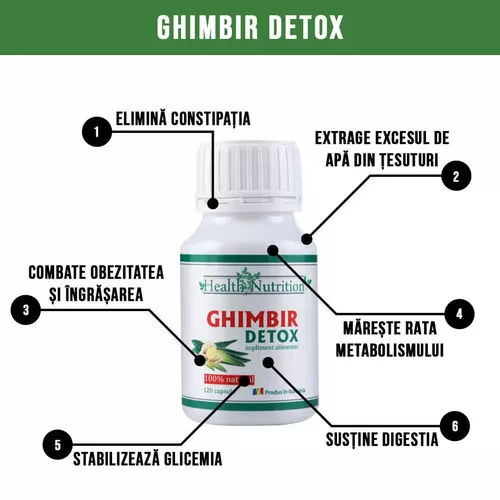 GHIMBIR DETOX 280mg, 120 capsule, Health Nutrition [3]