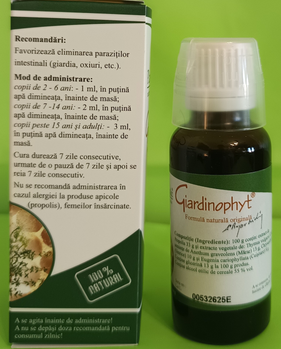 Giardinophyt - tratament pentru Parazitii intestinali, 30ml, PlantExtrakt la Nana Plafar [2]