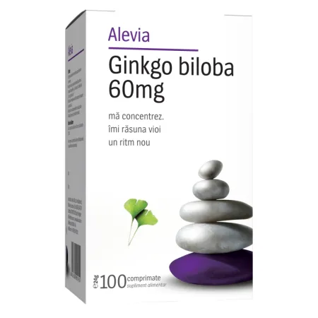 Ginkgo Biloba 60mg, 100 comprimate, Alevia [1]