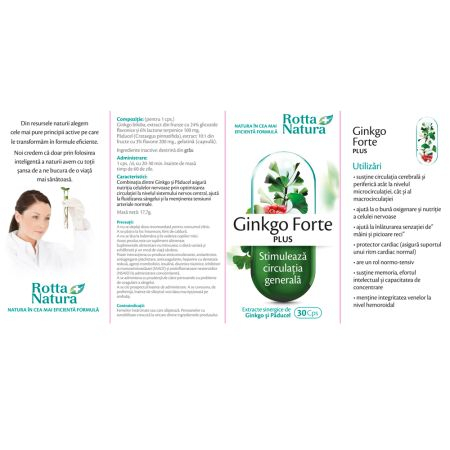 GINKGO FORTE PLUS  si PADUCEL, 30 capsule Rotta Natura la Nana Plafar [2]