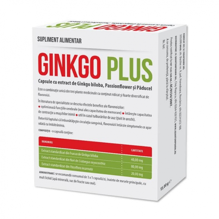GINKGO PLUS, 30 capsule, Parapharm [2]