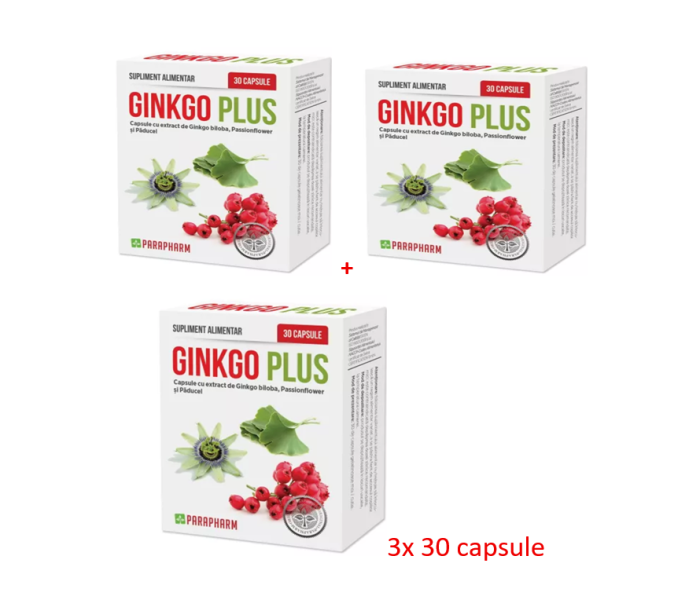 GINKGO PLUS, 30 capsule, Parapharm la Nana Plafar [3]