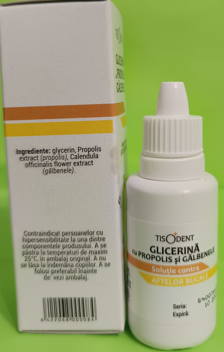 GLICERINA cu Propolis si Galbenele Tisodent, 25 ml, Tis Farmaceutic la Nana Plafar [3]