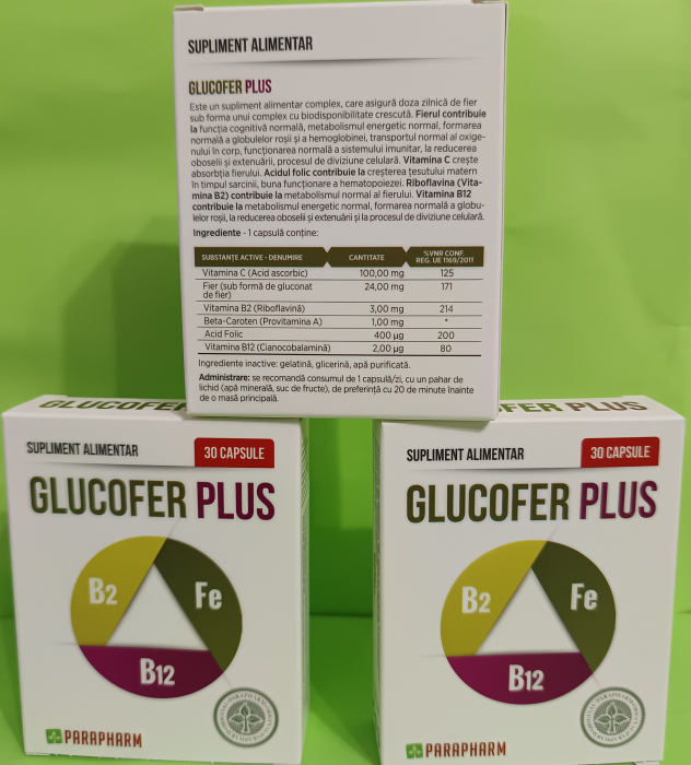 GLUCOFER PLUS, 30 capsule, Parapharm la Nana Plafar [2]