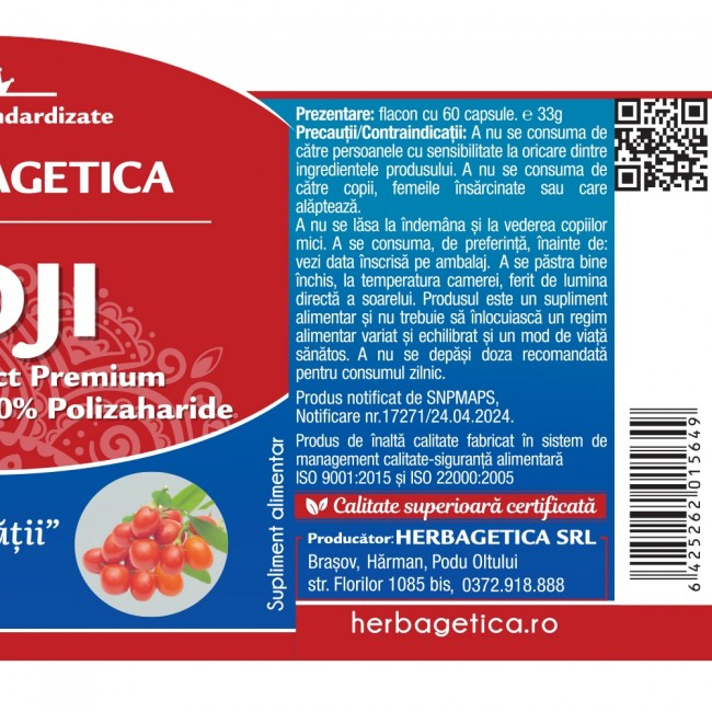 GOJI EXTRACT 450mg, 60 capsule, Herbagetica [3]
