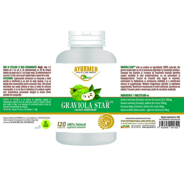 GRAVIOLA STAR SANATATE CELULARA, Ayurmed la Nana Plafar [3]