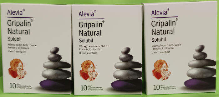Gripalin natural solubil, 10 plicuri, Alevia la nana plafar [4]