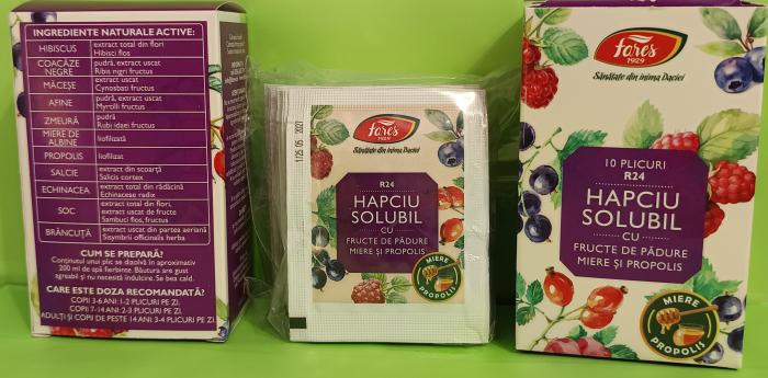 Hapciu solubil cu fructe de padure, 10 plicuri, Fares la Nana Plafar [2]