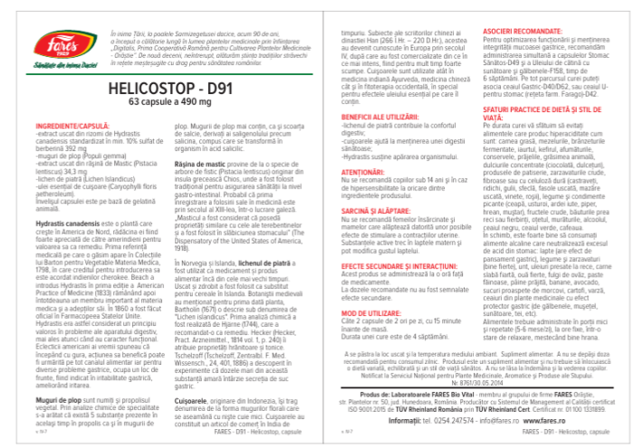 HELICOSTOP D91, 63 capsule, Fares [4]