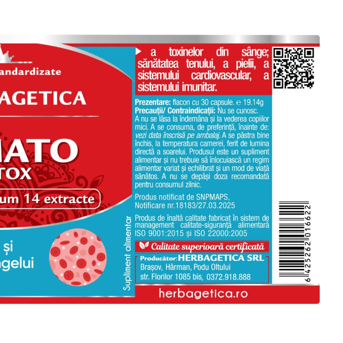 HematoDetox, capsule, Herbagetica la Nana Plafar [3]