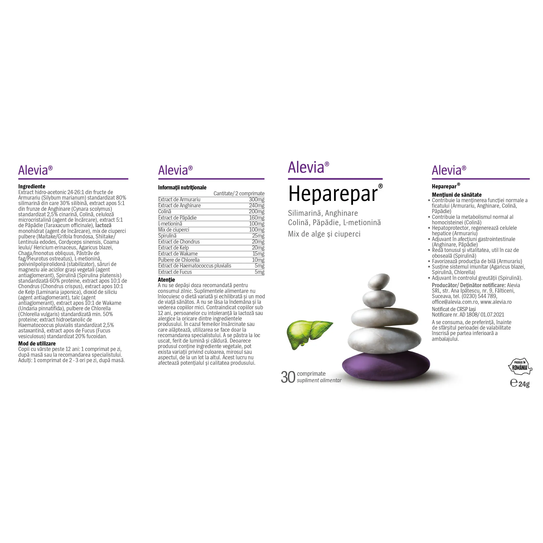 Heparepar, 30 capsule, Alevia [2]