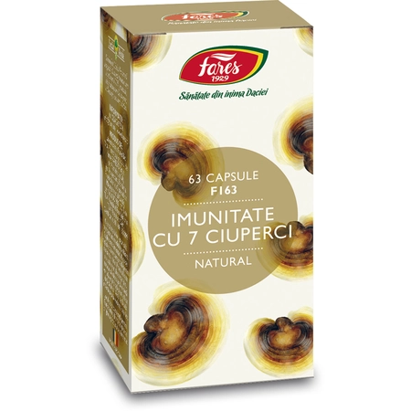 Imunitate cu 7 ciuperci, F163, 63 capsule, Fares [1]