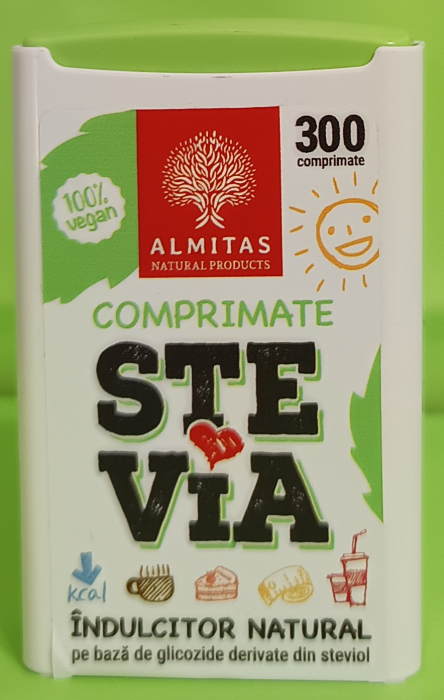 Indulcitor pe baza de Steviol-glicozide, 300comprimate, Vitaking [2]