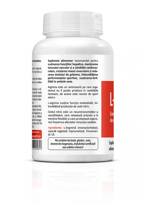 L-ARGININE 800mg  aminoacid, 60 capsule, Zenyth [3]